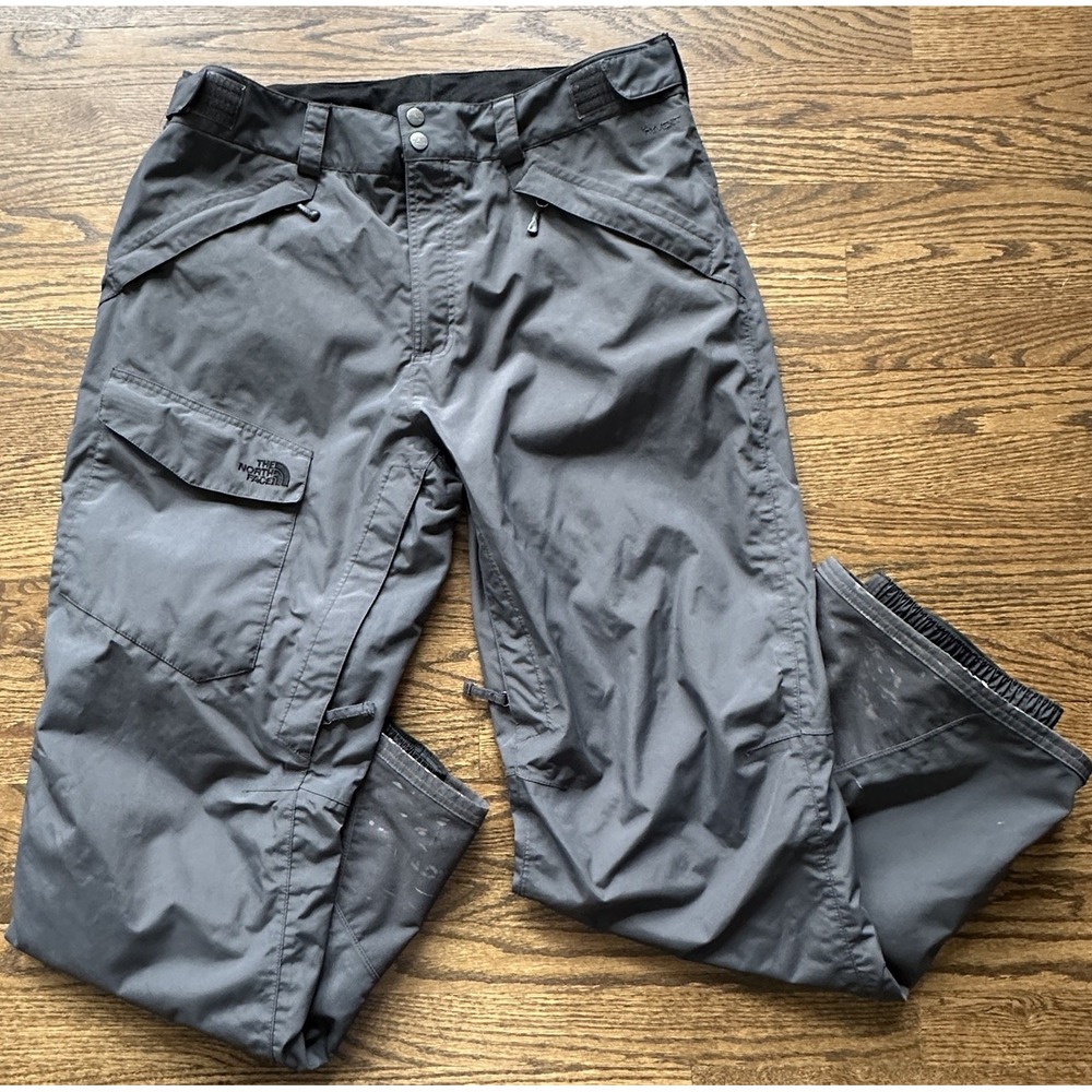 North Face Freedom Insulated Ski Pants Gray Mens Large Waterproof Dryvent L